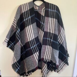 Plaid Shawl Wrap